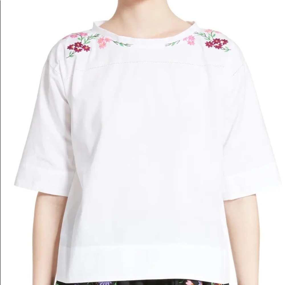 Nwot Comme Des Garons Tricot Embroidered Top